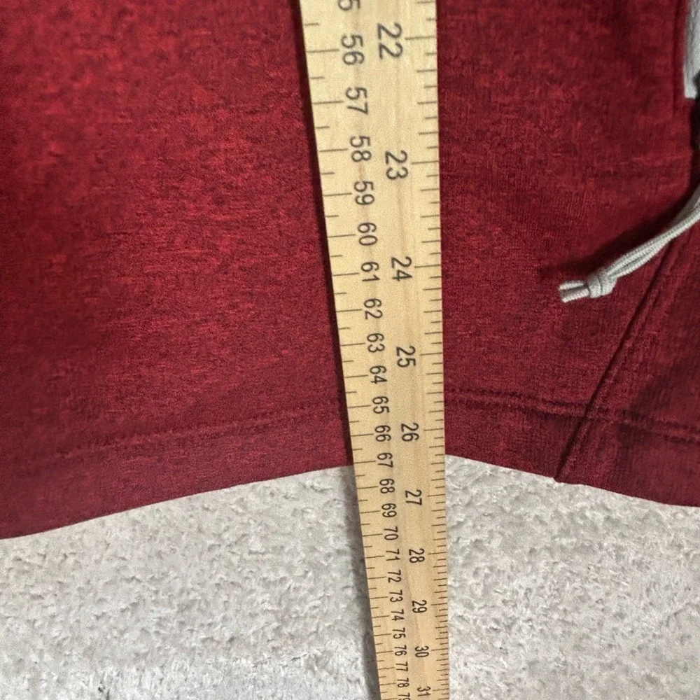 North Face Mens Red 100% Polyester Long Sleeve Zip Up Jacket Hoodie Size M